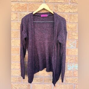 •  4/$25- Boohoo Burgundy Knit Open‎ Cardigan